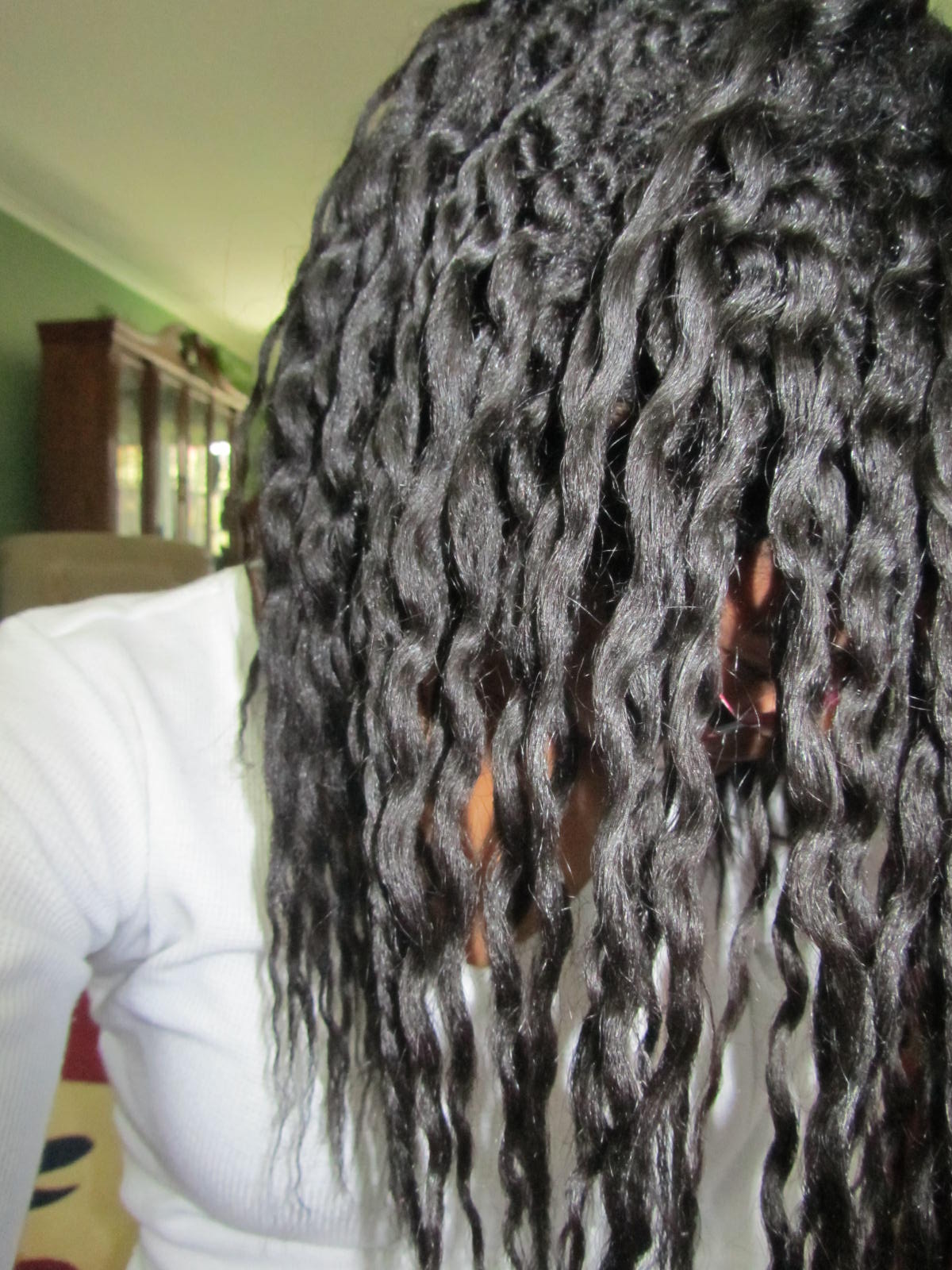 Journey To Waist Length Twist Out On Relaxed Hair