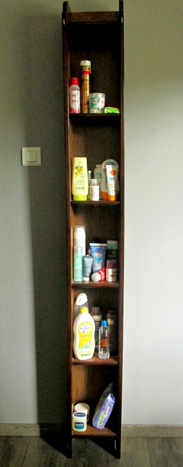 a few pretty things Ikea hack from dvd rack to toiletries storage unit