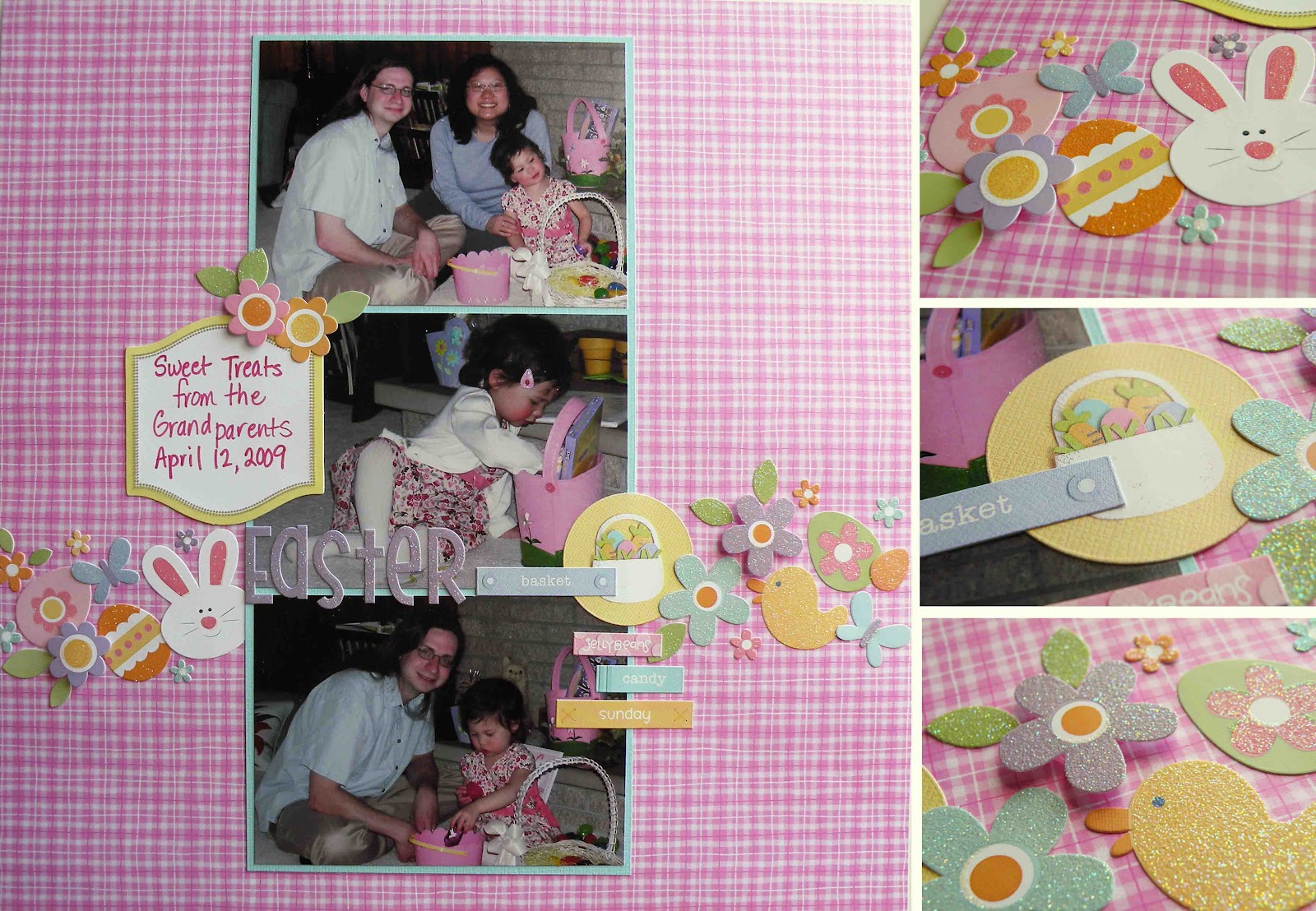 Katie's Nesting Spot Easter 2009 Scrapbook Pages