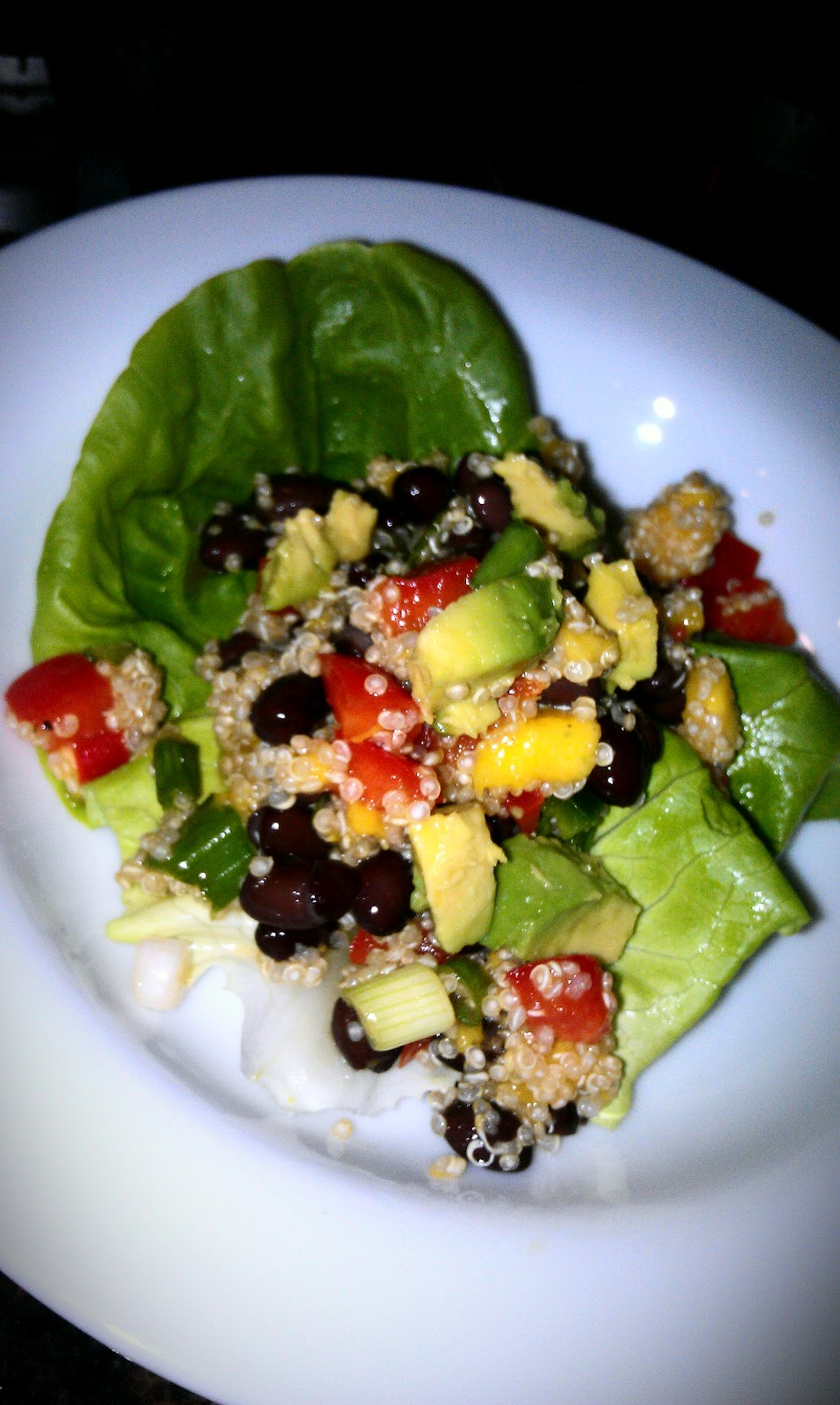 Recipes by Ryann Mango and Black Bean Quinoa Lettuce Wraps