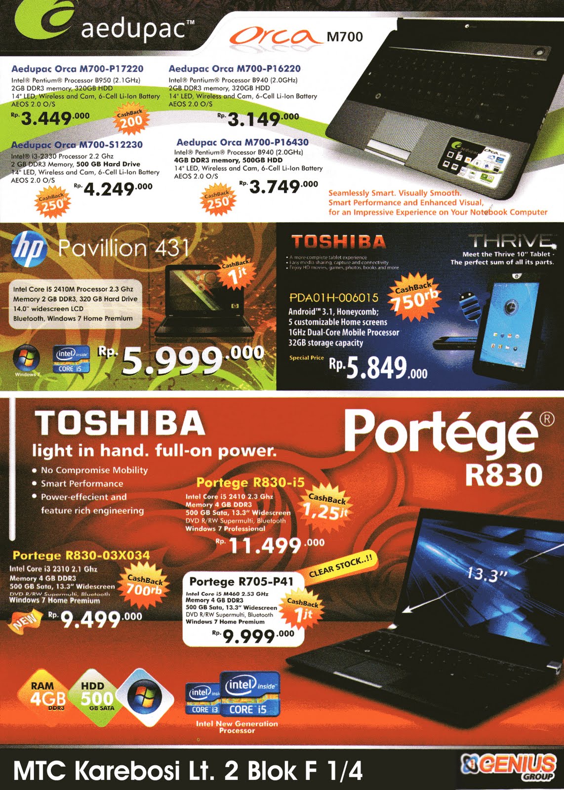 Karebosi News Brosur Toshiba Genius Komputer MTC Karebosi Karebosi News Brosur Toshiba Genius Komputer MTC Karebosi