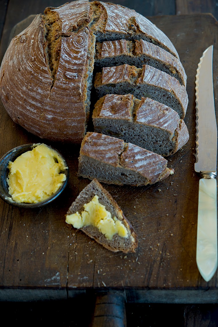 Whole Grain Walnut Sourdough Bread WILD GREENS & SARDINES
