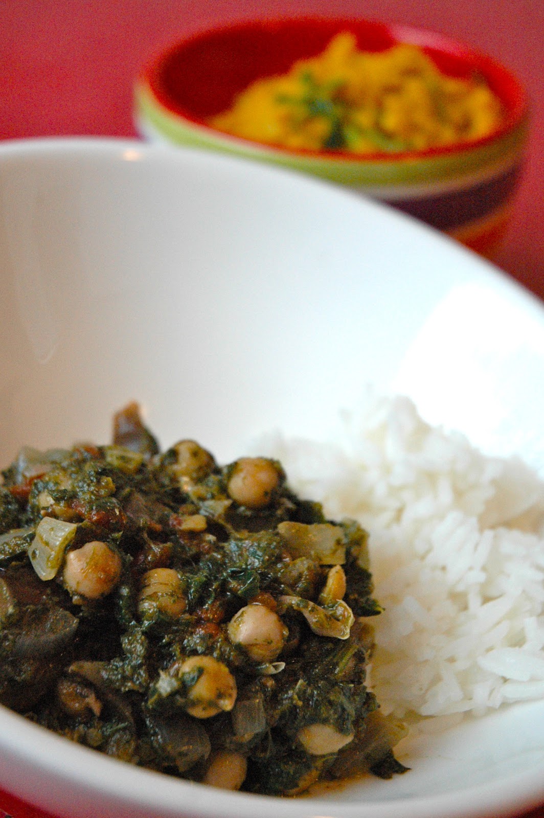 The Everyday Vegetarian Spinach, chickpea and eggplant curry