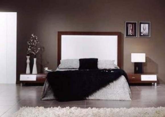 Decoración de un Dormitorio en Blanco y Marrón ~ Decorar Tu Habitación