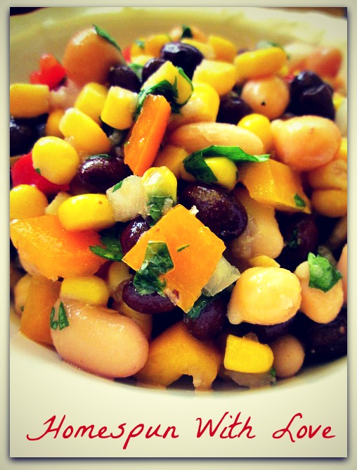 Homespun With Love Recipe Wednesday Cold Bean Salad In A Jar
