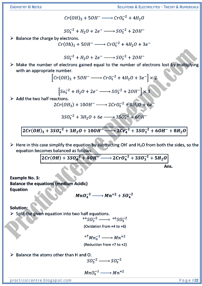 Solutions And Electrolytes - Theory And Numericals (Examples And Problems) - Chemistry XI