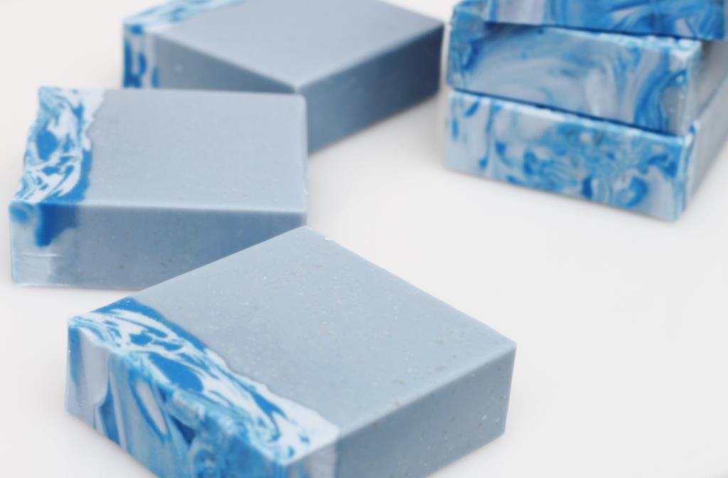 blue swirly handmade soap Cold process soap designs, Soap making