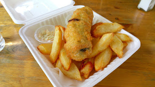 Haggis and chips