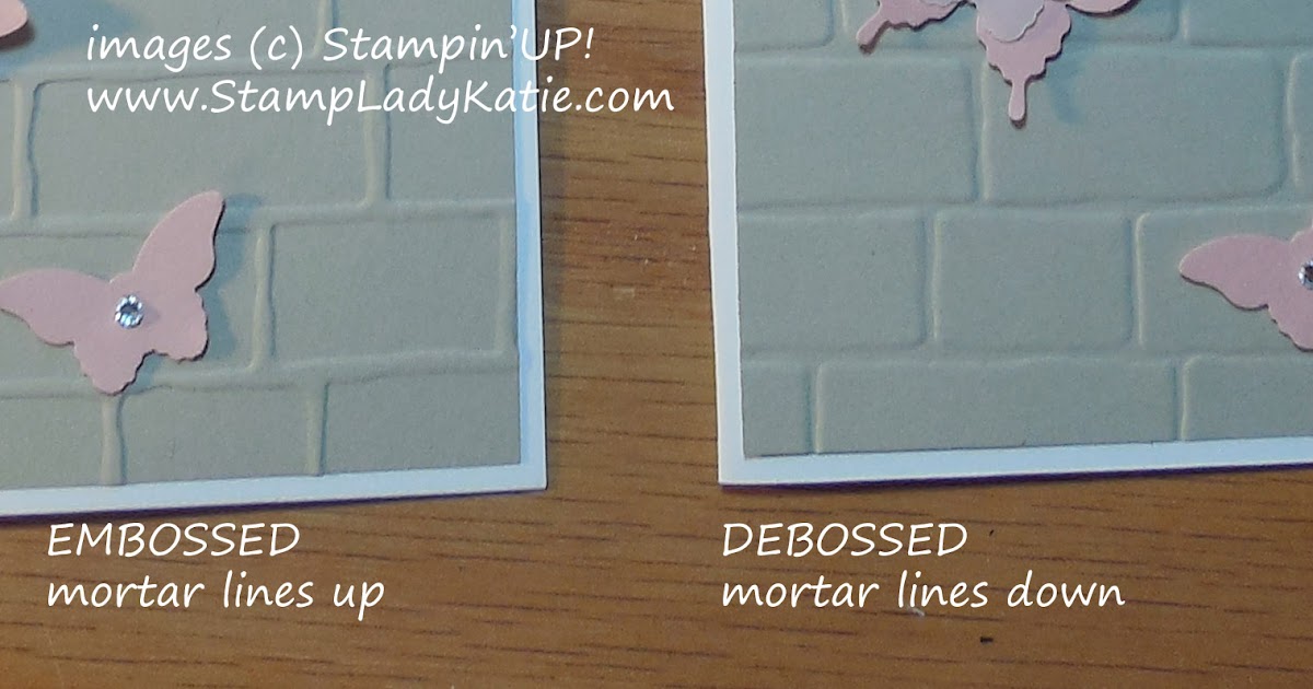 2 Ways to use the Brick Wall Embossing folder
