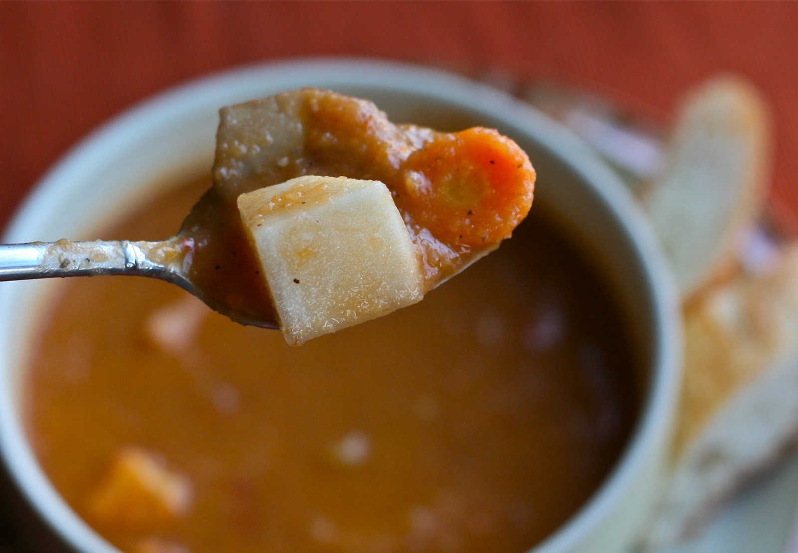 T is for Turnip, Rutabaga & Carrot Soup