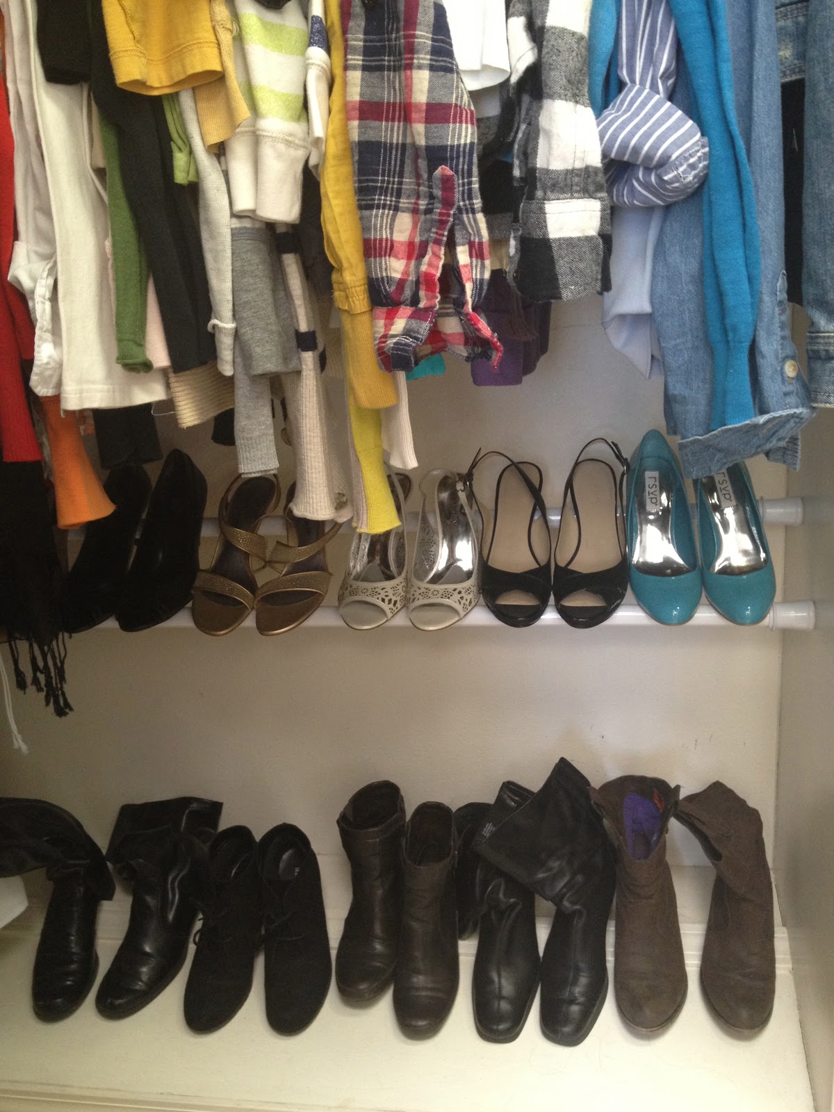 Not Too Fancy Shower Curtain Rod As Shoes Heels Storage