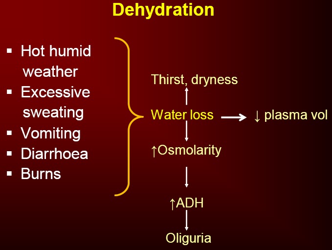 What are signs of dehydration?