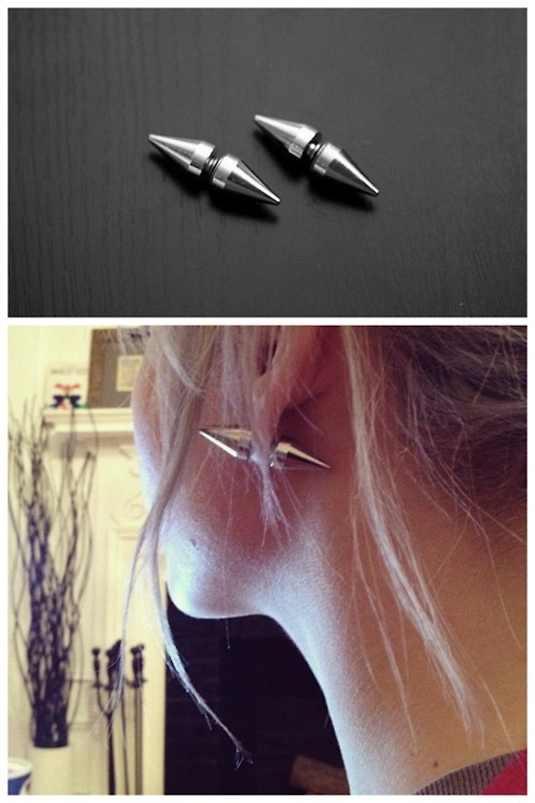 Plastic Spike Earrings