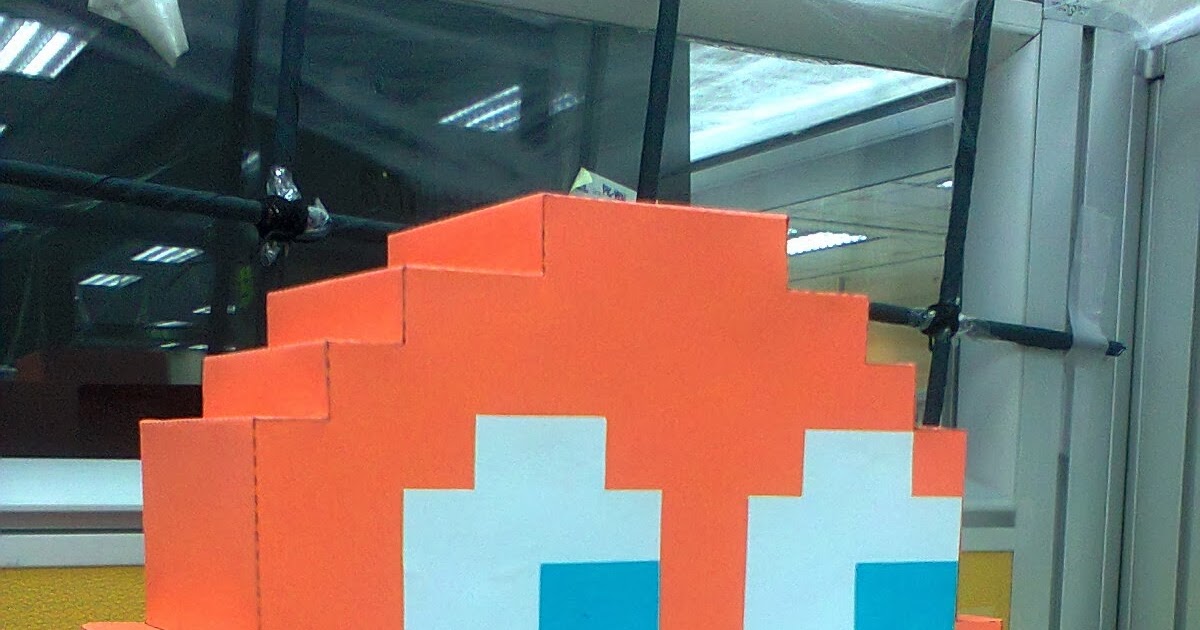 8-Bit Pac-Man Ghosts Papercraft ~ Paperkraft.net - Free Papercraft