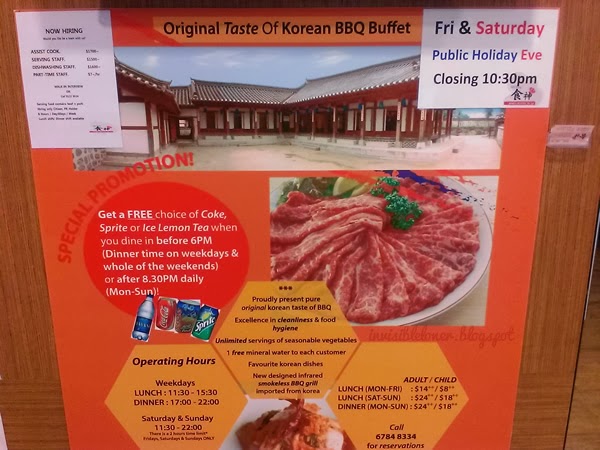 Korean BBQ Buffet Prices