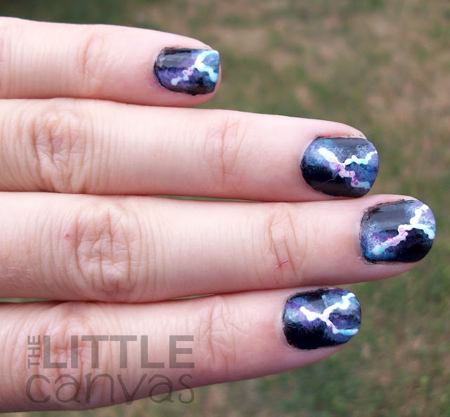 Lightning Bolt Nail Art The Little Canvas