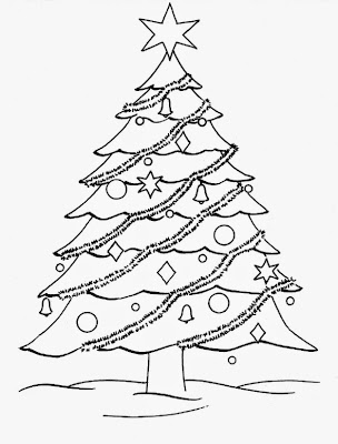 christmas tree coloring pages for kids - Free Coloring Pages for Kids
