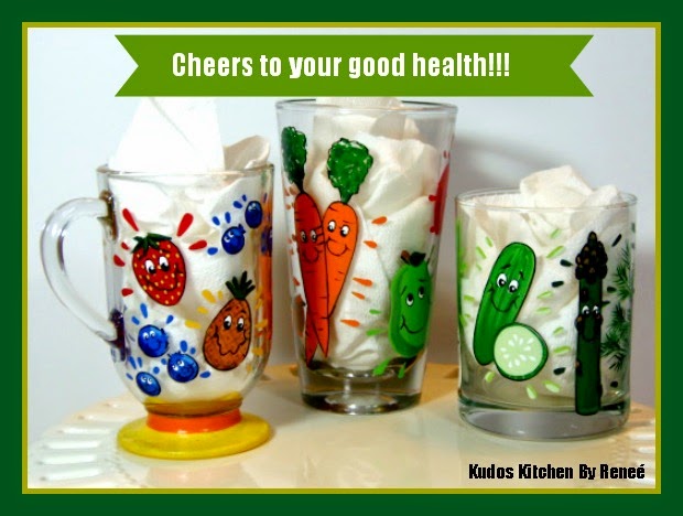 Fall Harvest Smoothie Whimsical Hand Painted Juicing Glasses