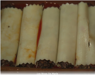 Canelones de morcilla de verduras