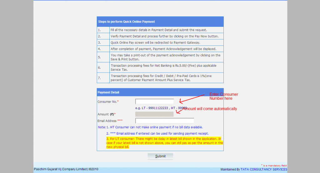 PGVCL Online Bill Payment