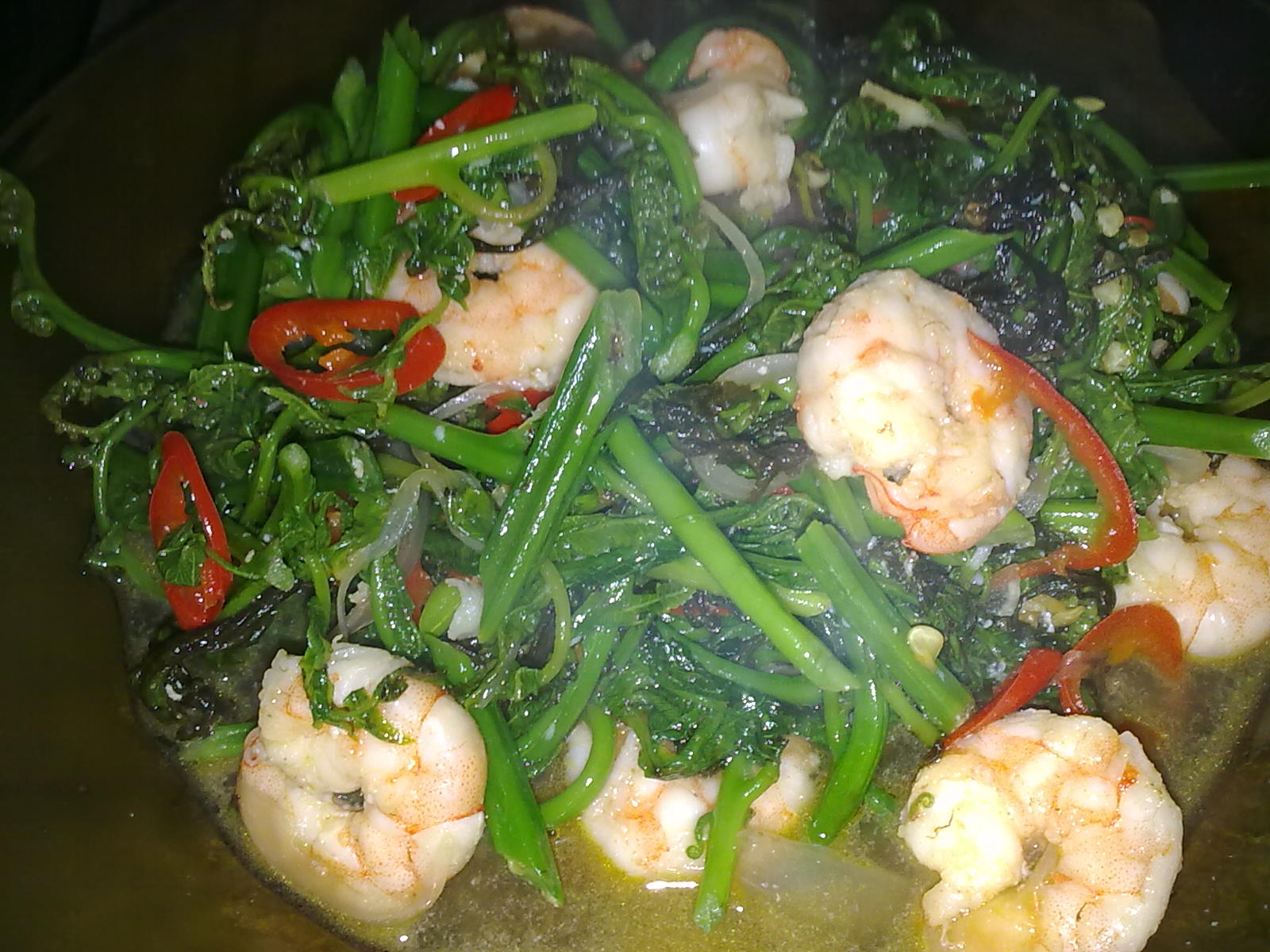 Resepi Asydhia Resepi Pucuk Paku Bersama Udang