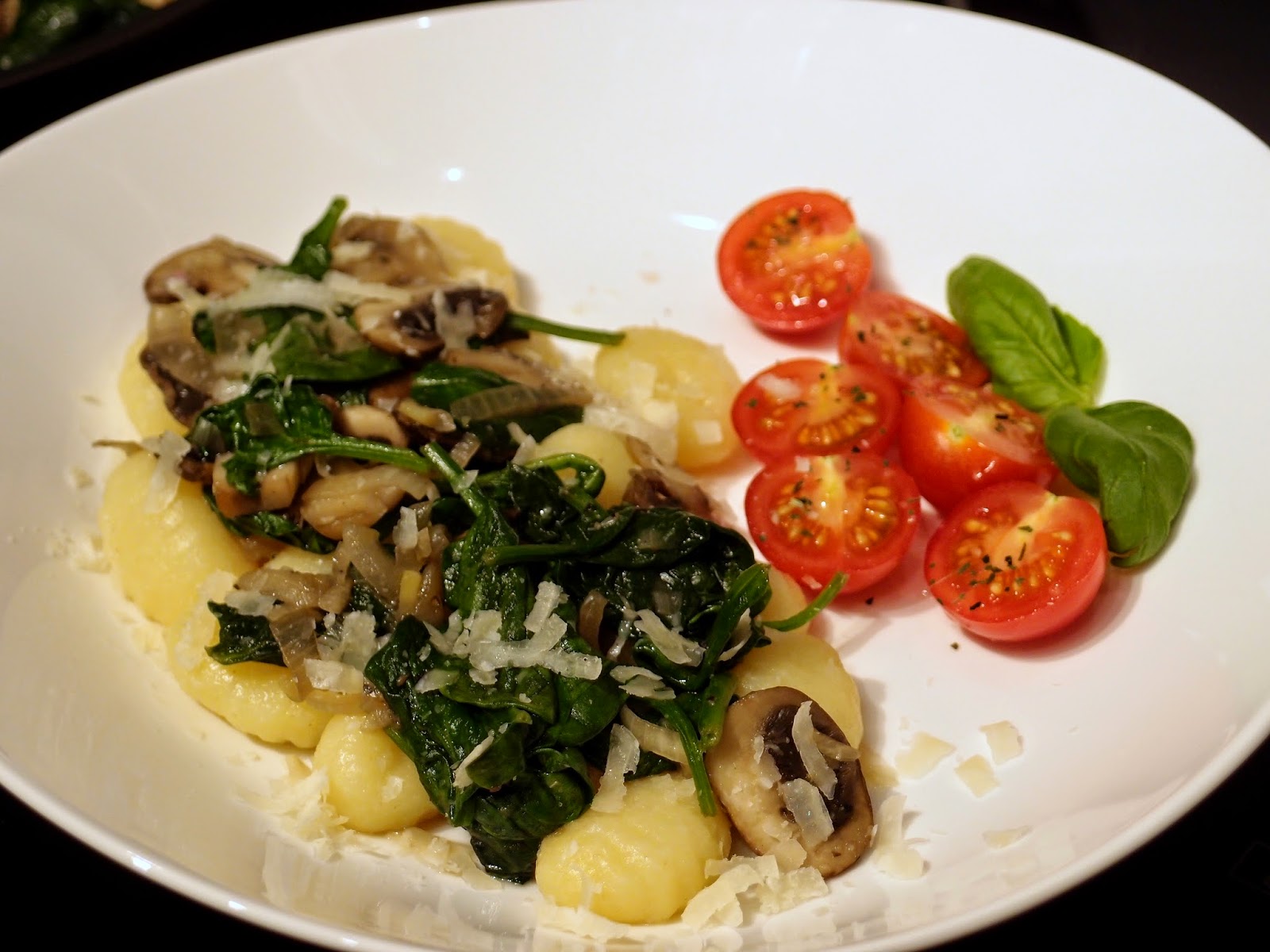 The VegHog Spinach and mushroom gnocchi