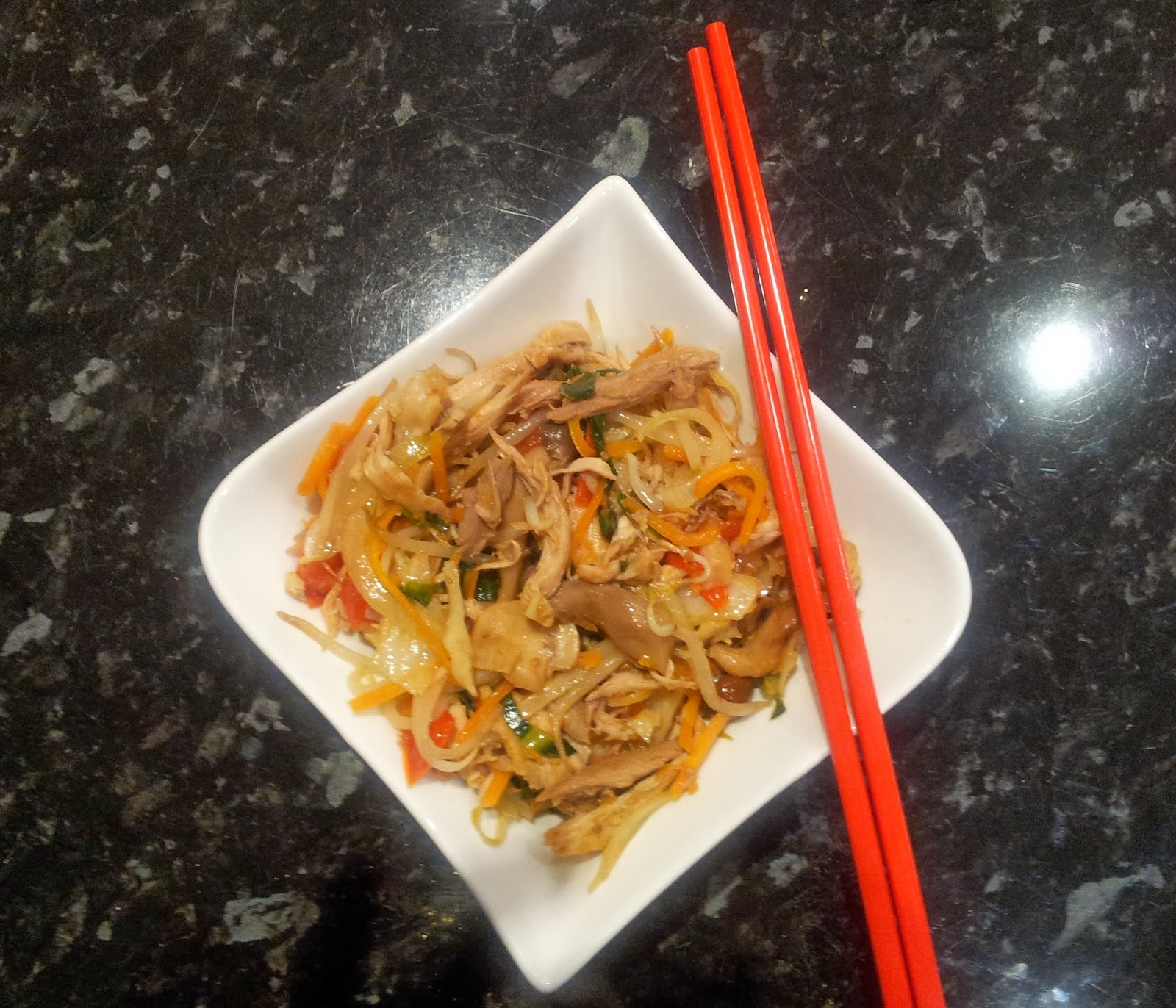 Roast Chicken Leftovers turned Chicken Stir Fry