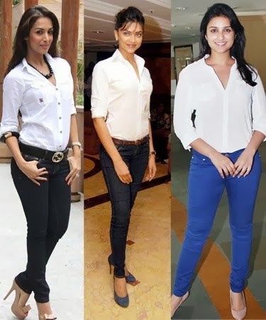 white shirt and jeans women