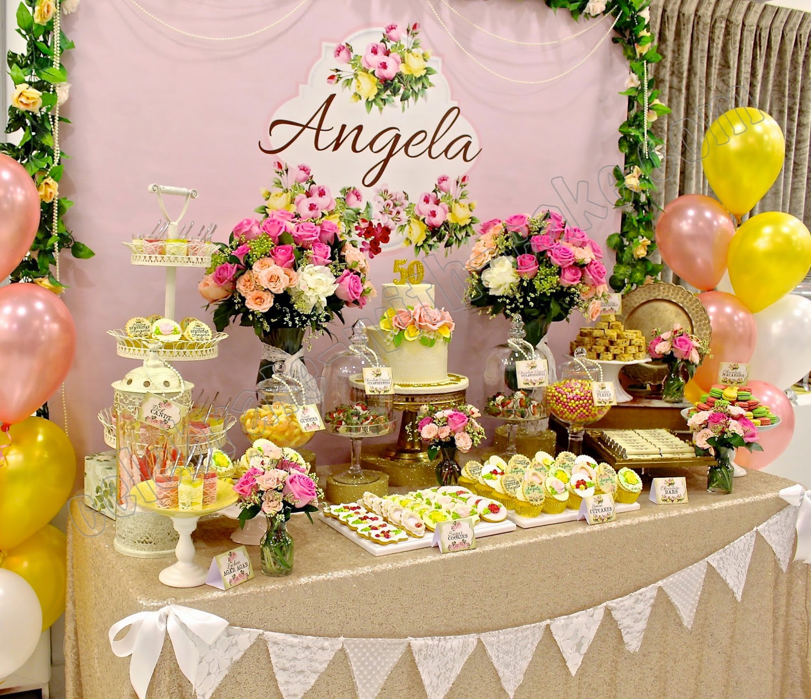 Vintage Floral themed Dessert table (click post to view more pictures)