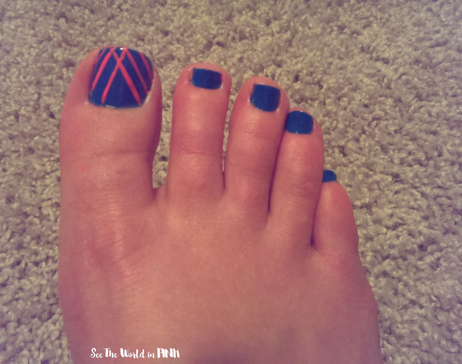 Manicure Monday (Watermelon Nail Art) + Monthly Pedicure (Foot Mask and  Blue Toes) | See the World in PINK