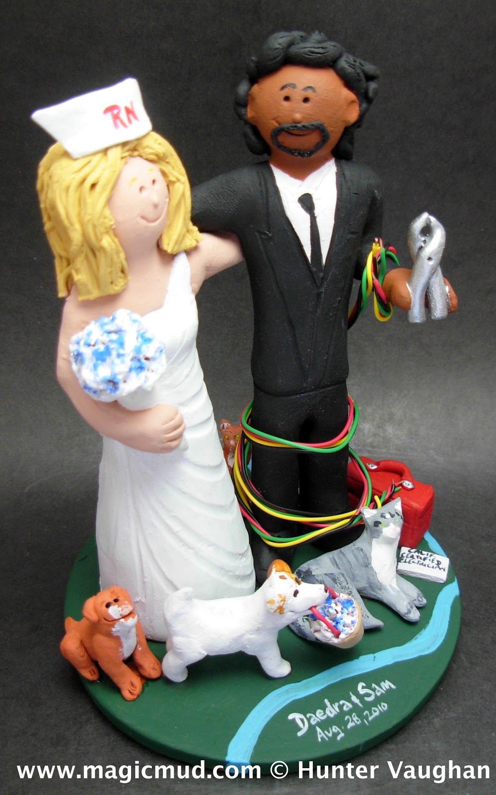 custom wedding cake toppers VIDEO Mixed Race Wedding Cake Toppers