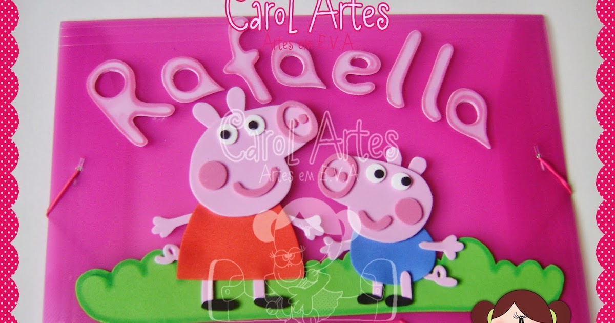 Carol Artes Pasta decorada Peppa Pig