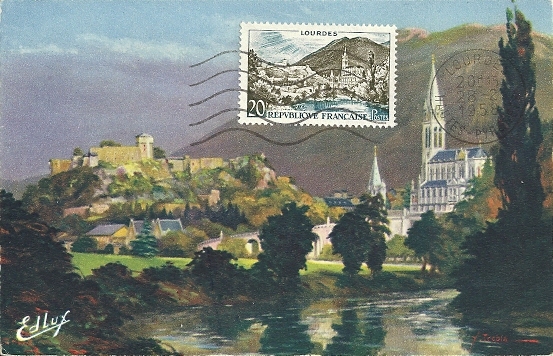 Postzegels over Lourdes