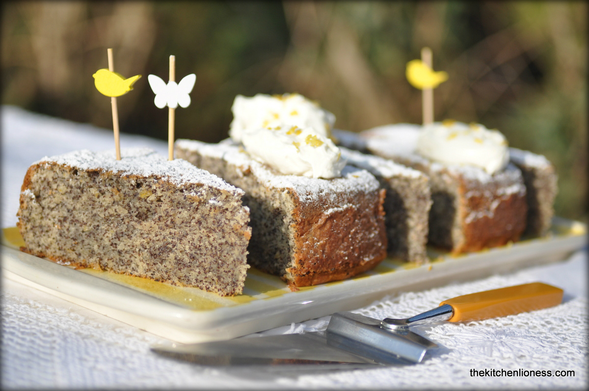 The Kitchen Lioness Springtime Baking Lemon Cake with Almonds & Poppy Seeds