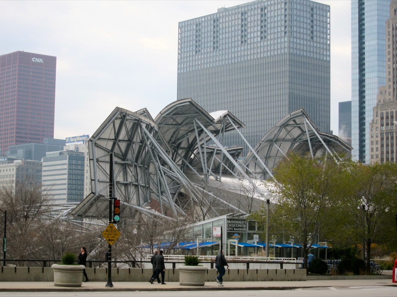 Bike Walk Lincoln Park The McDonald’s Cycle Center Barriers and irony