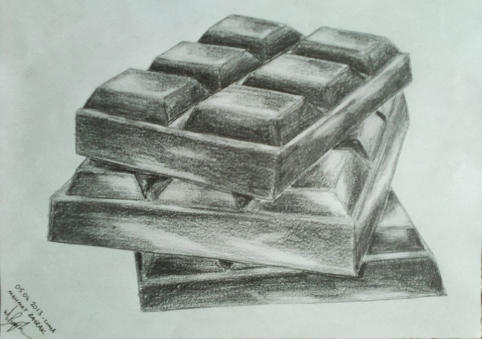 Karakalem Çikolata Çizimi Karakalem Çizim,Karakalem Resimleri,Kara