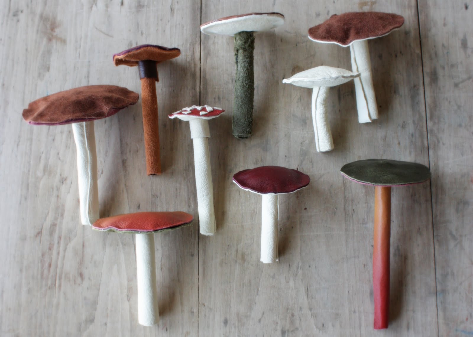 lil fish studios leather mushrooms