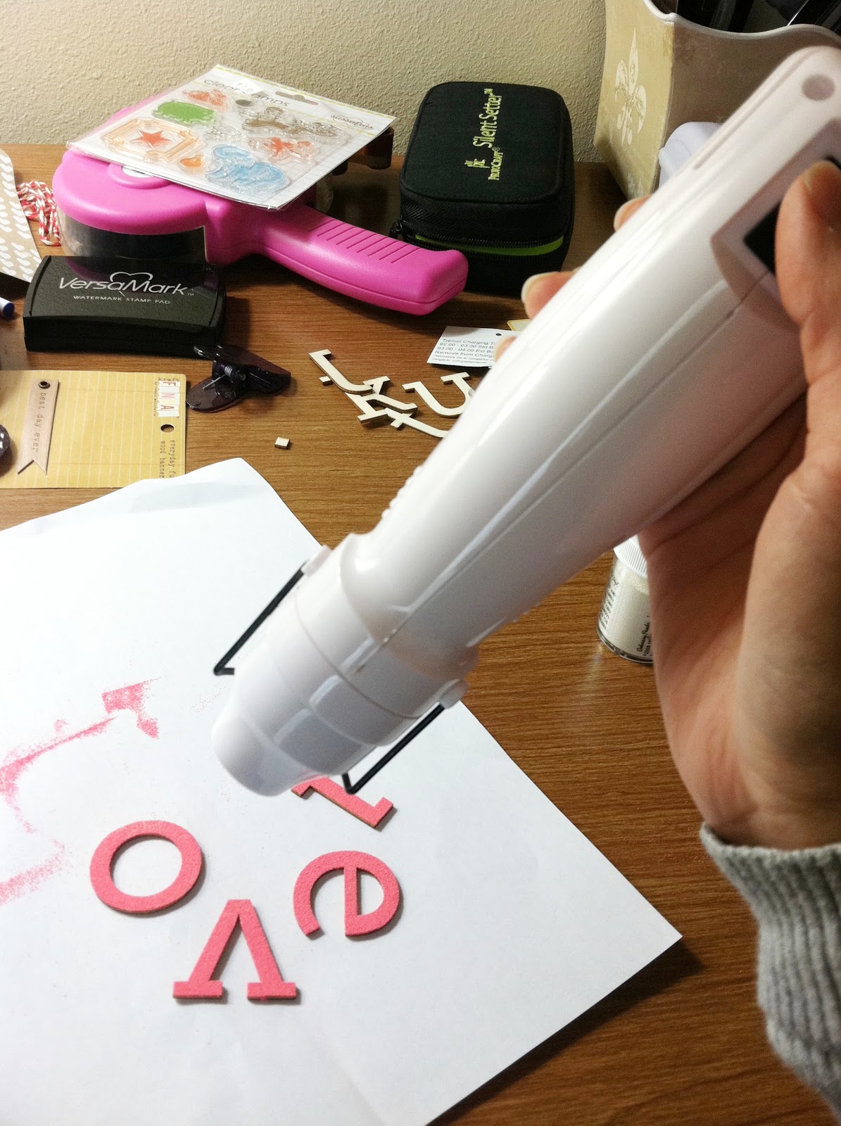 Awesomeness of Crafting How to heat emboss wood element.