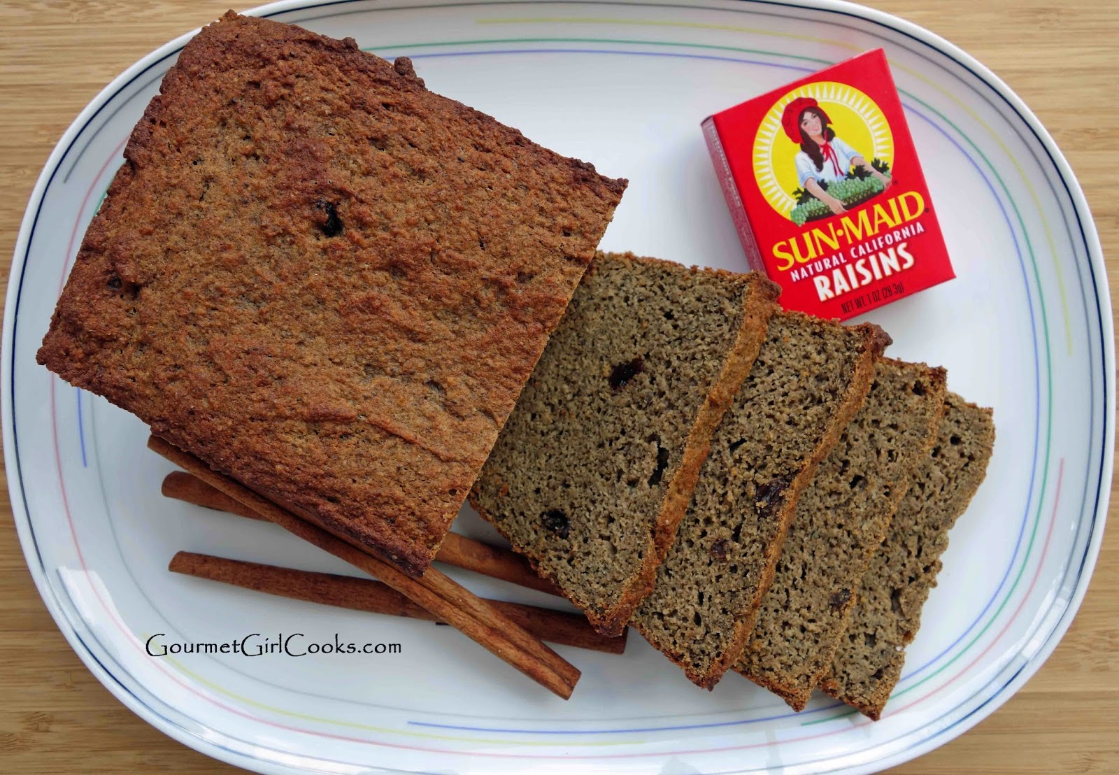 Gourmet Girl Cooks Cinnamon Raisin Bread Low Carb & Grain Free
