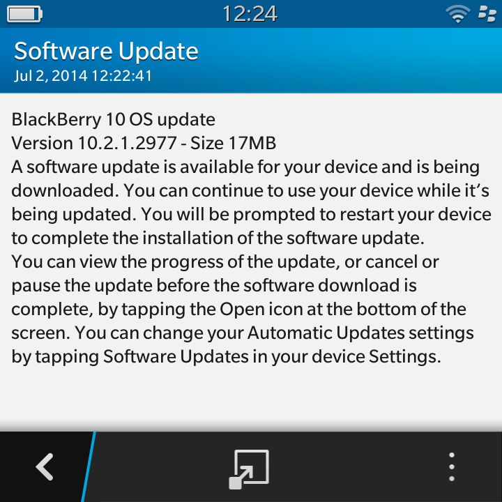 My Tech Blog Blackberry 10 Software Update Available for 10.2.1.2977