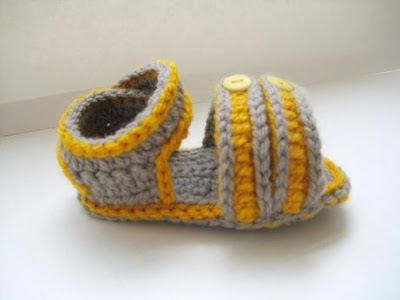 Sporty Sandals for Boys or Girls Crochet Baby Booties Pattern( pdf ...