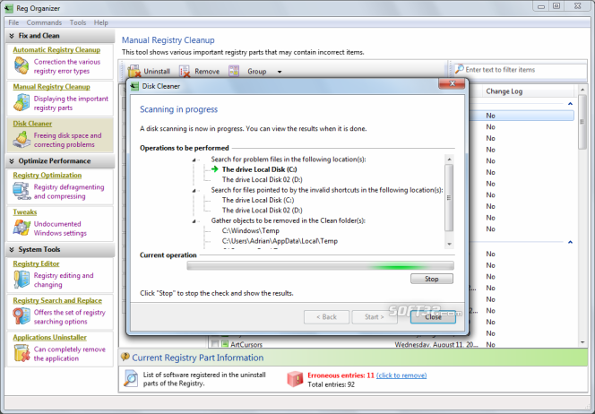 Download Reg Organizer 810 Crack With Serial key Portable
