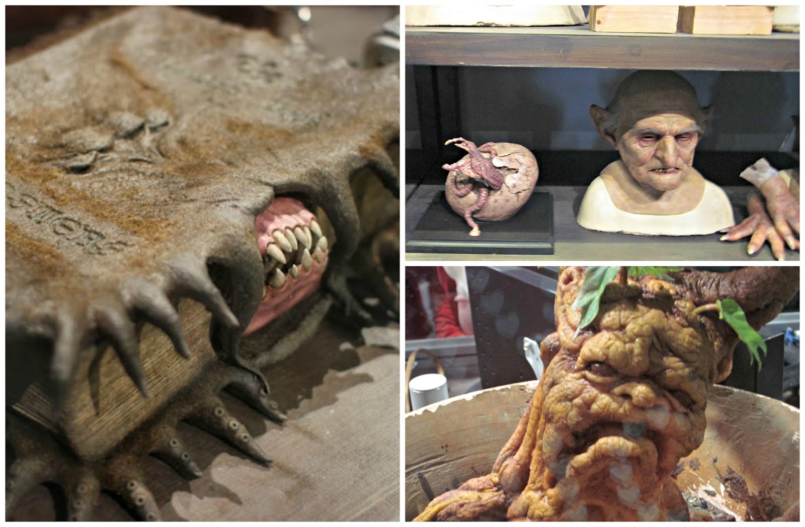 The Creature Shop at The Making Of Harry Potter Warner Brothers Studio Tour inc. Monster book of Monsters and Mandrake