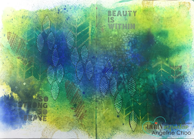 Unity Stamp: DT Thursday with Angeline #unitystampco #scrappyscrappy #smak #artjournal #stamp #dylusions