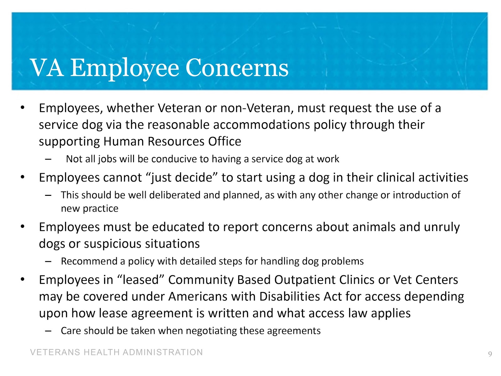 Dog Law Reporter VA Secretary Puts Service Dog Rules Revision on Fast