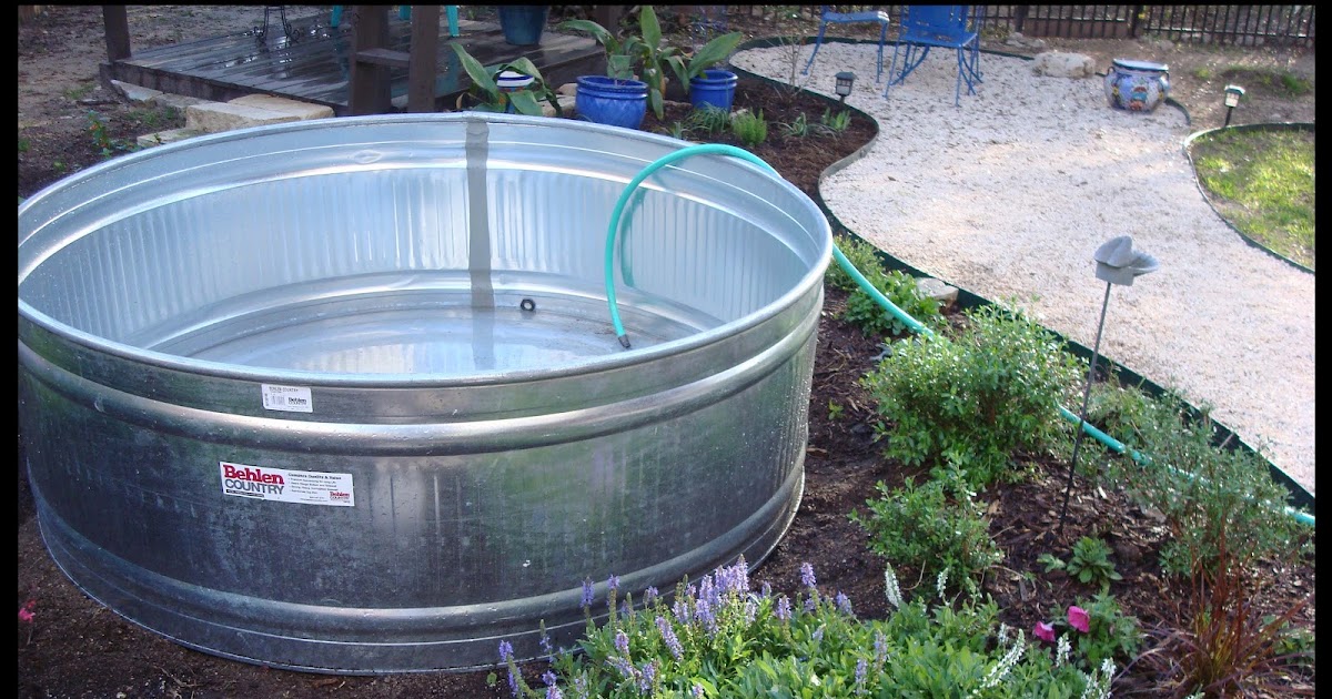 Garden Path Wanderings Stock Tank Water Garden is in!