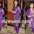 Tollywood Celebrity in Purple Color Silk Salwar