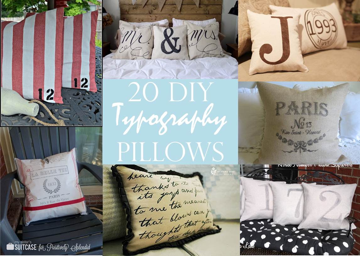 Diary of a Crafty Lady {20+} DIY Typography Pillows