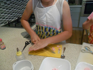 Practicing knife skills. Practicing knife skills.