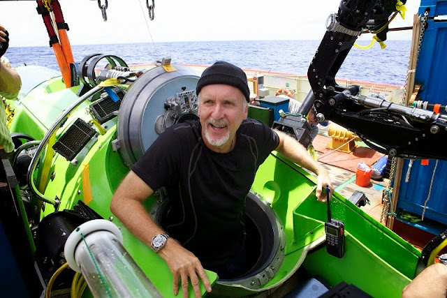 Photo by Mark Thiessen/National Geographic. Caption not provided by distributor. James Cameron going in Deepsea Challenger in Deepsea Challenge